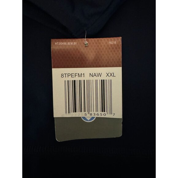 NWT New England Patriots 1/4 Zip Pullover Mens XXL Navy Fleece Lined Jacket NFL - Picture 8 of 14